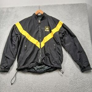 US Army APFU Physical Fitness Jacket‎ Black/Yellow Men's Medium Regular UNICOR